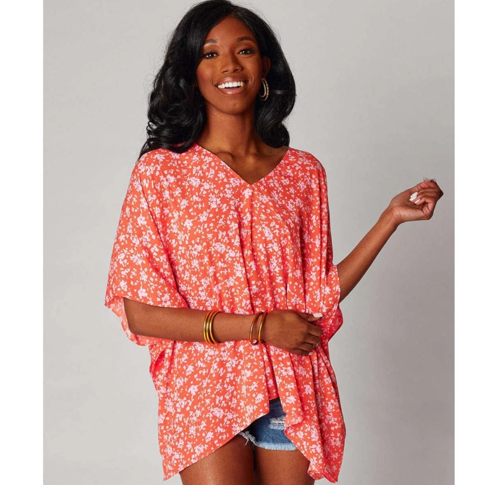 Buddy Love Pink Flutter Sleeve Tunic